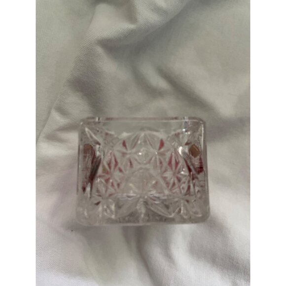 Hofbauer German Lead Crystal Red Bird Vintage Glass Small Trinket Box Lid - Picture 7 of 10